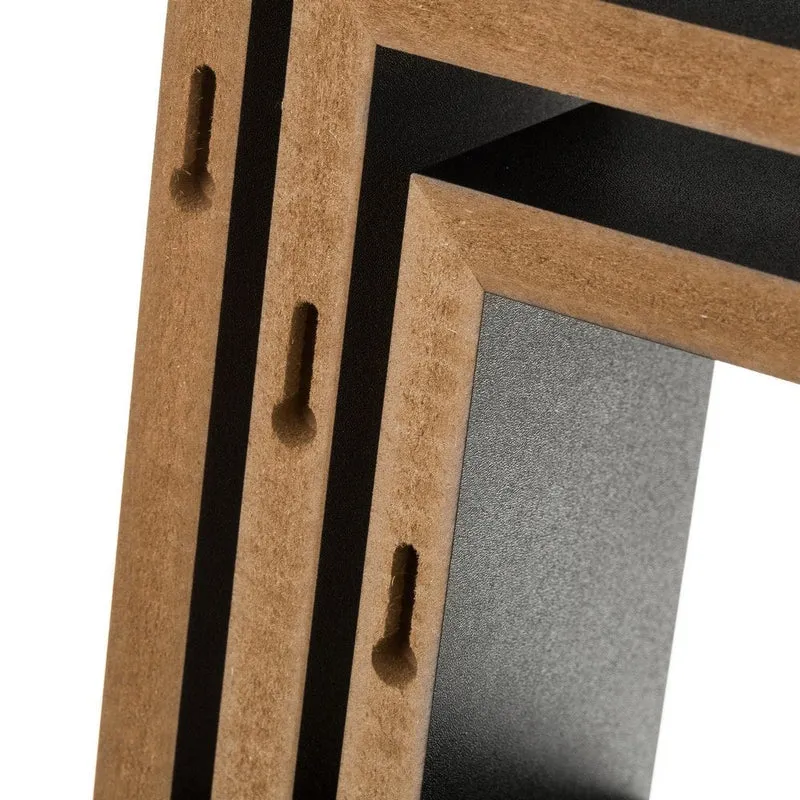 Set de 3 estantes de pared cuadrados negros de 25x25, 20x20 y 15x15 cm