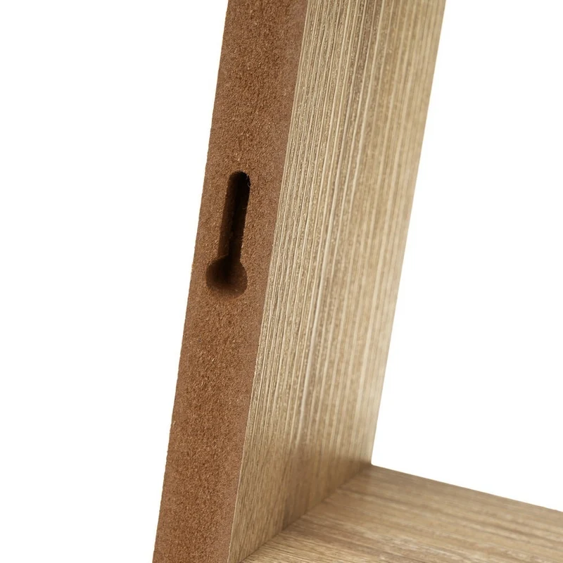 Set de 3 estantes de pared cuadrados roble claro de 25x25, 20x20 y 15x15 cm