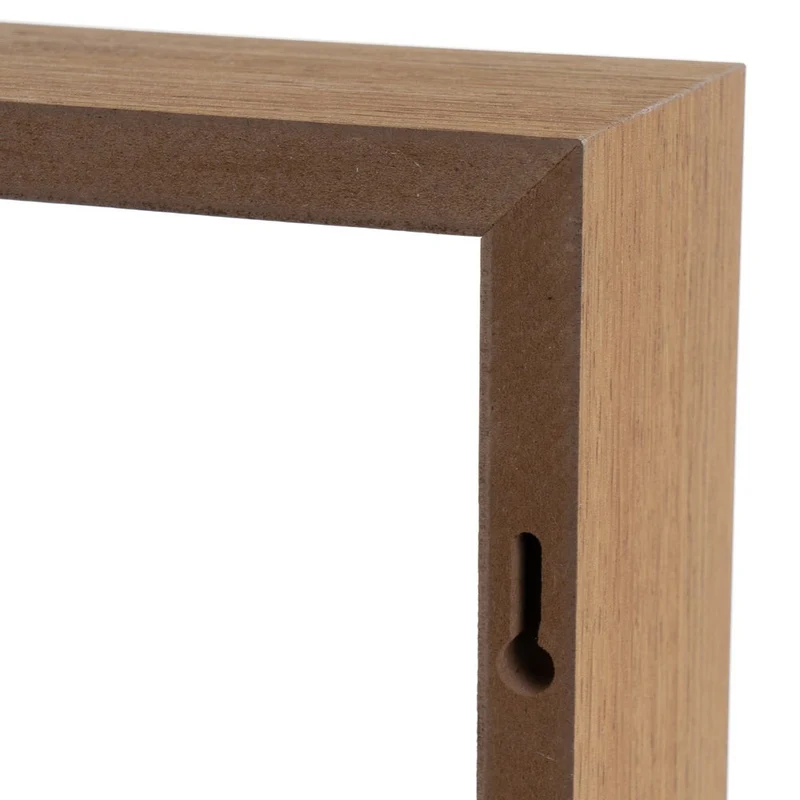 Set de 3 estantes de pared cuadrados roble miel de 30x30, 27x27 y 24x24 cm