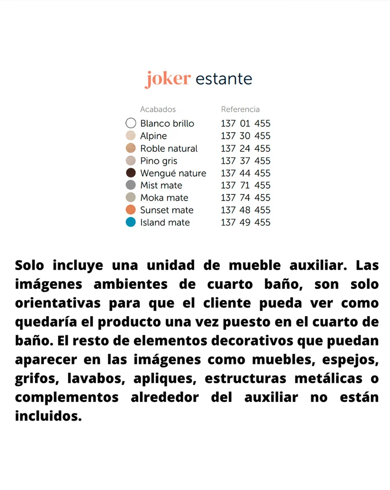 Joker Mueble Auxiliar de Baño Suspendido Cuadrado 1 Puerta con Cierre Amortiguado| Armario Baño Colgante | 35x34,9x17 | Moka