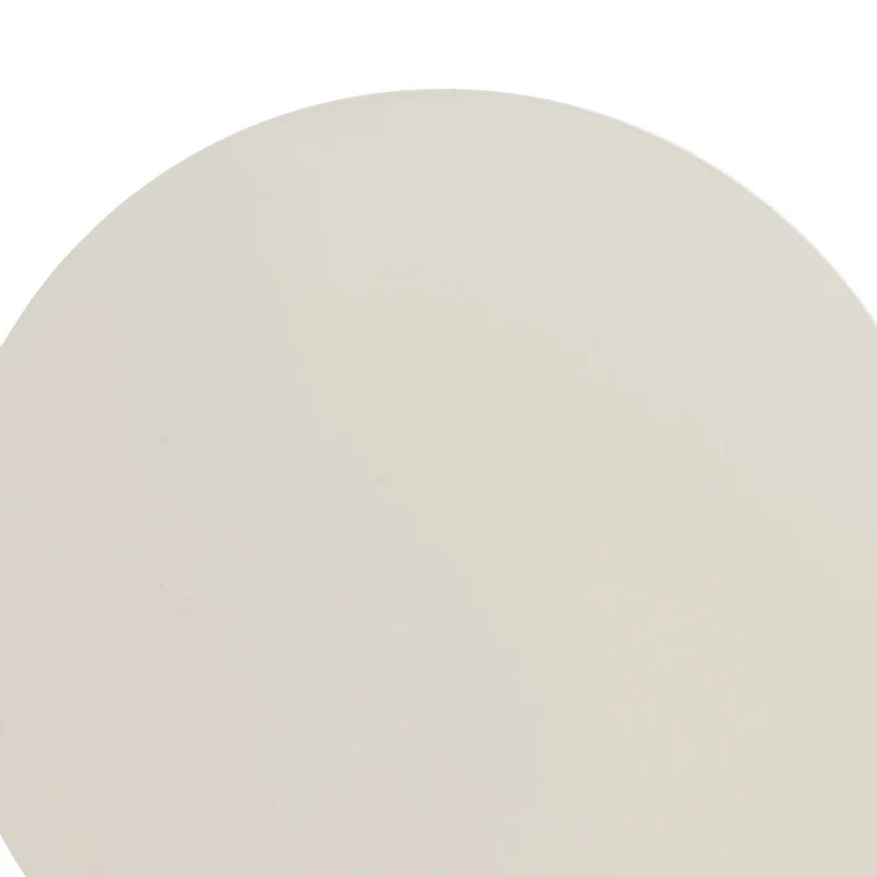 Mesa auxiliar redonda de tubo metálico beige de 40x40x45 cm
