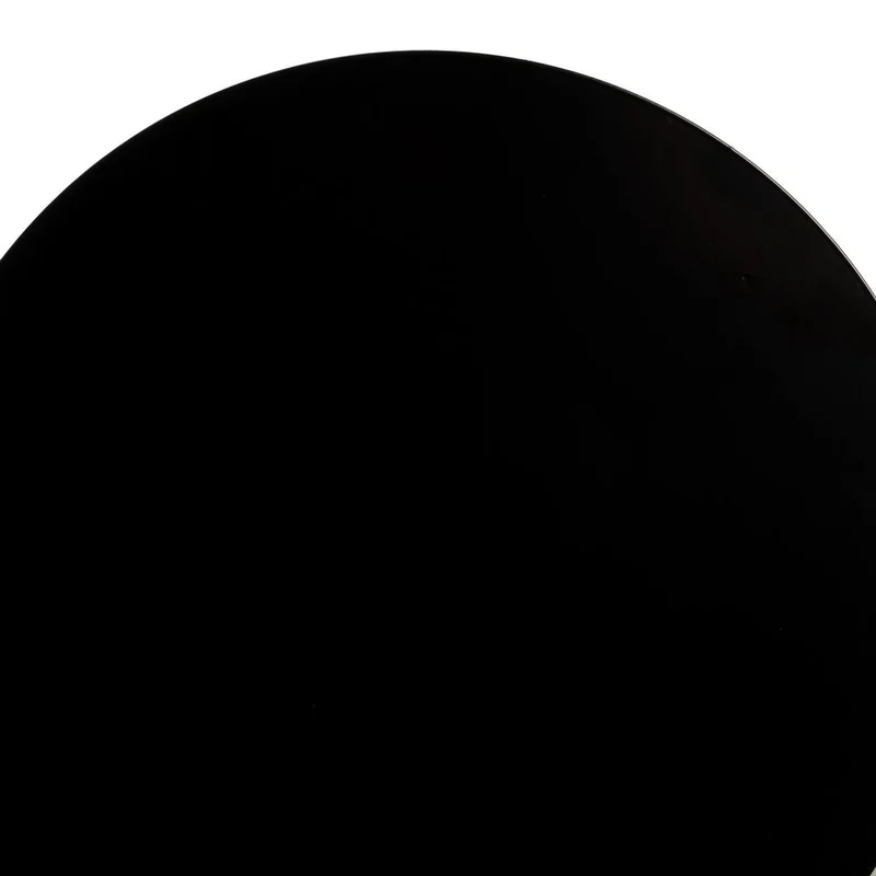 Mesa auxiliar redonda de tubo metálico negro de 40x40x45 cm