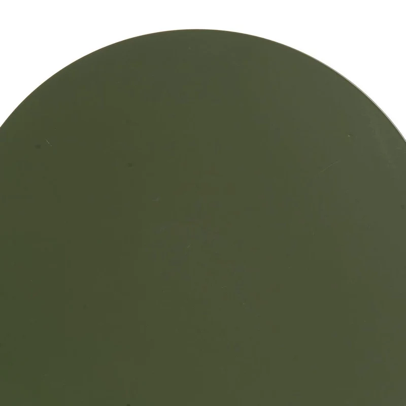 Mesa auxiliar redonda de tubo metálico verde de 40x40x45 cm