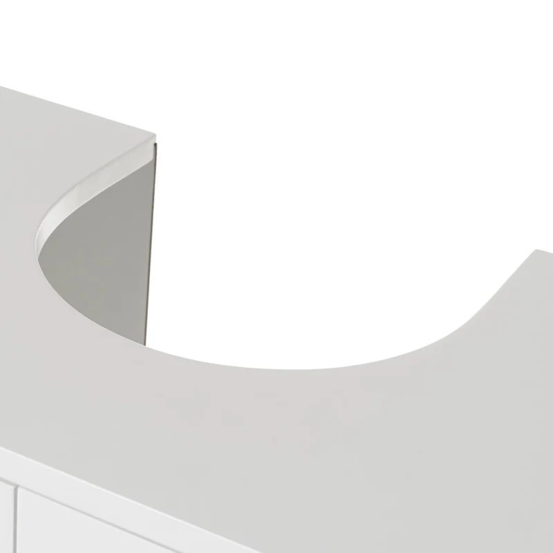 Mueble bajo lavabo pie de tablero laminado blanco 56x30x60 cm