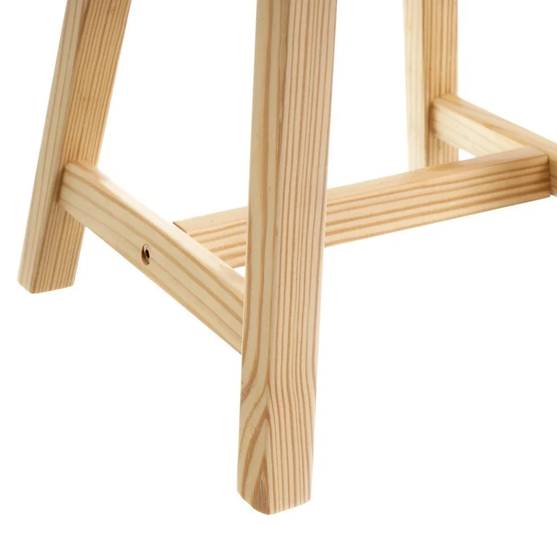 Set de 2 sillas infantiles blancas de madera de pino de 28x28x50 cm