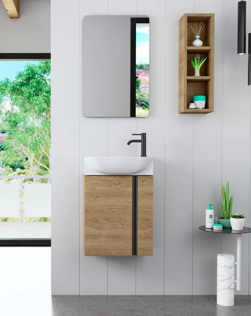 Versa Espejo de Pared Rectangular | Espejo Decorativo Rectangular | Espejo de Baño Rectangular 45-55cm