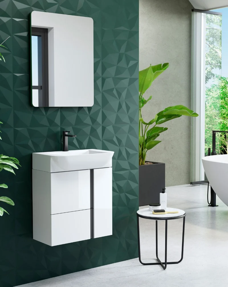 Versa Espejo de Pared Rectangular | Espejo Decorativo Rectangular | Espejo de Baño Rectangular 45-55cm