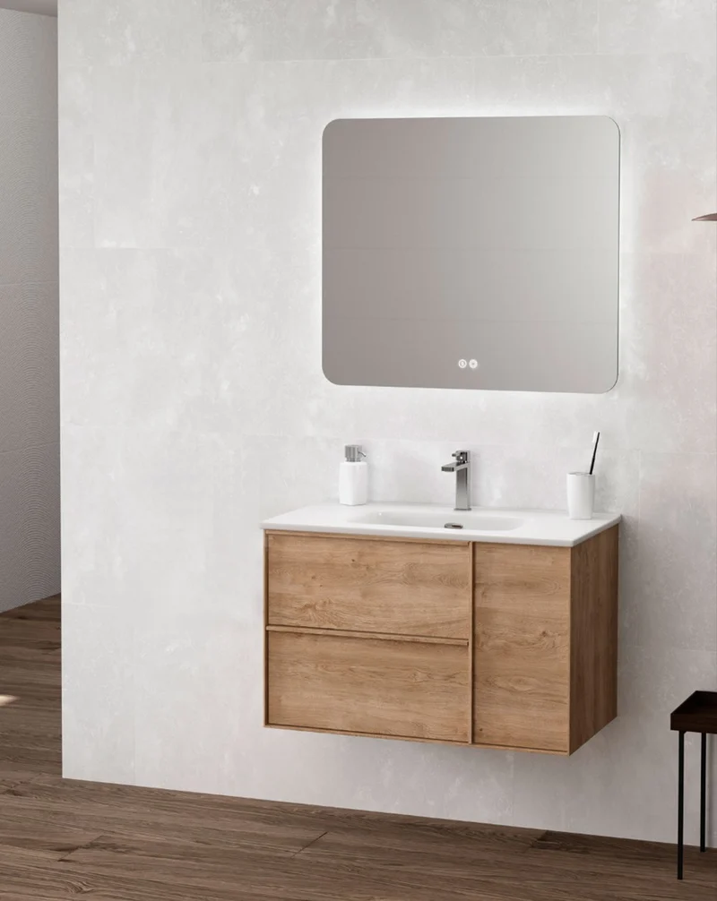 Verona Espejo Pared Rectangular Baño | Luz Ambiental | Sensor Táctil On/Off