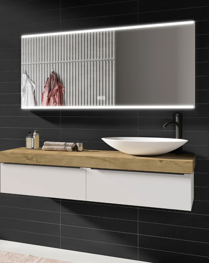 Tower Espejo de Pared Rectangular | Espejo Decorativo Rectangular | Espejo de Baño Rectangular