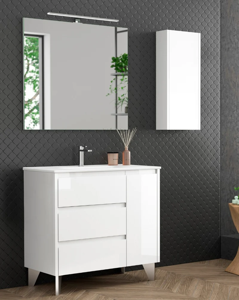 Sun Espejo de Pared Rectangular | Espejo Decorativo Rectangular | Espejo de Baño Rectangular 50-60-70-80-90-100-120cm