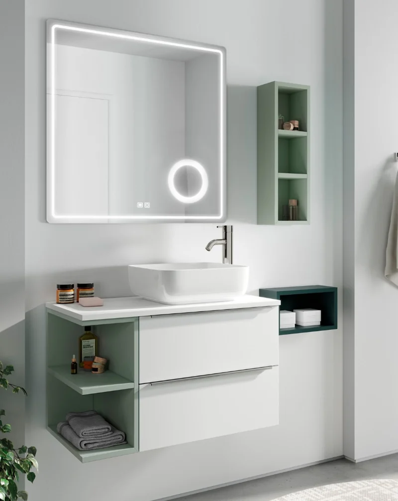 Cosmos Led Espejo Pared Baño | Sensor Táctil On/Off | Lupa de Aumento x3