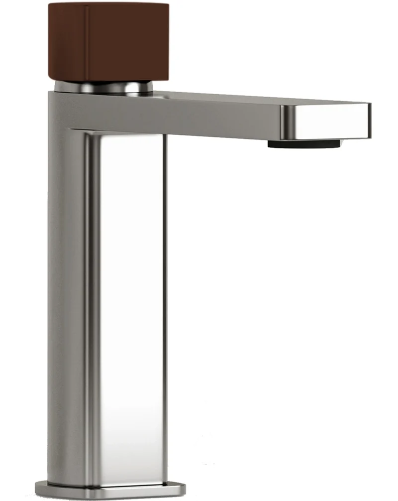 Combi Grifo de Baño Monomando de Fácil Instalación con Mezclador | Colores| Maneta Personalizable | Marrón metalizado