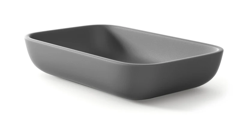 Masai Lavabo sobre Encimera Baño Resina Mineral Recubierta de Poliuretano Acrílico | Lavabo Baño para Encimera de 51x33cm | Mist
