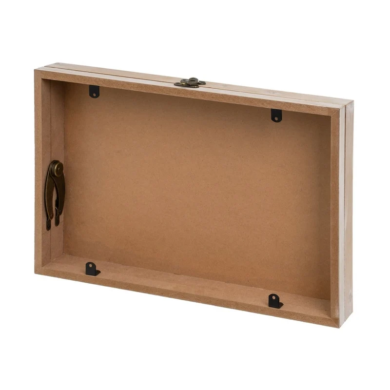 Tapa para contador de luz en madera MDF color blanco Mandala de 46x33 cm