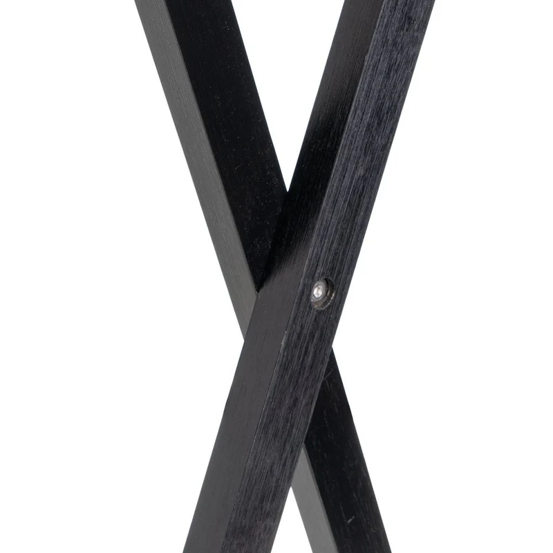 Toallero plegable en madera de bambú con 3 brazos, base amplia de 40x31cm