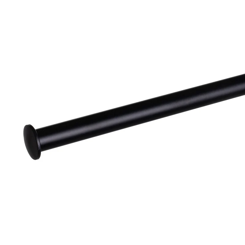 Toallero de pie con 3 brazos de metal color negro acabado mate, base 22cm