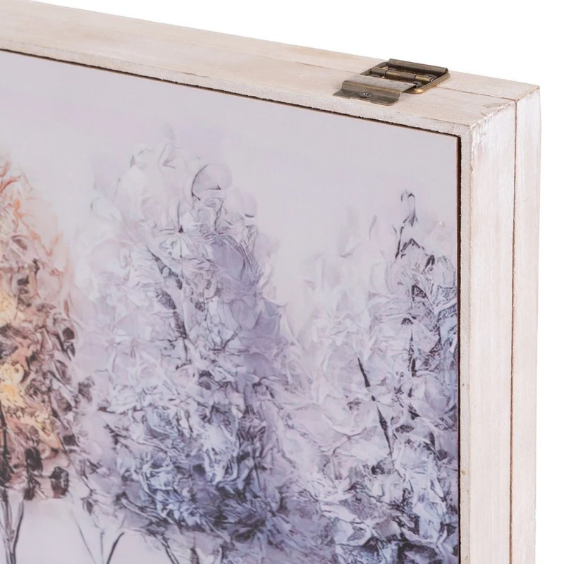 Tapa para contador de luz de madera con diseño árboles, exterior 46x31x6c