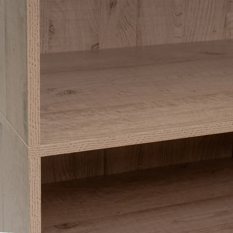 Armario modular de tablero laminado natural con 5 estantes de 60x45x180 cm