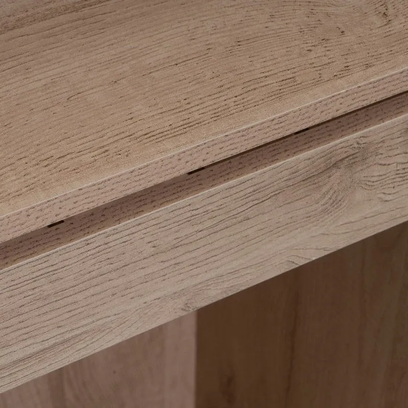 Armario modular de tablero natural con barra y pantalonero de 60x45x180 cm