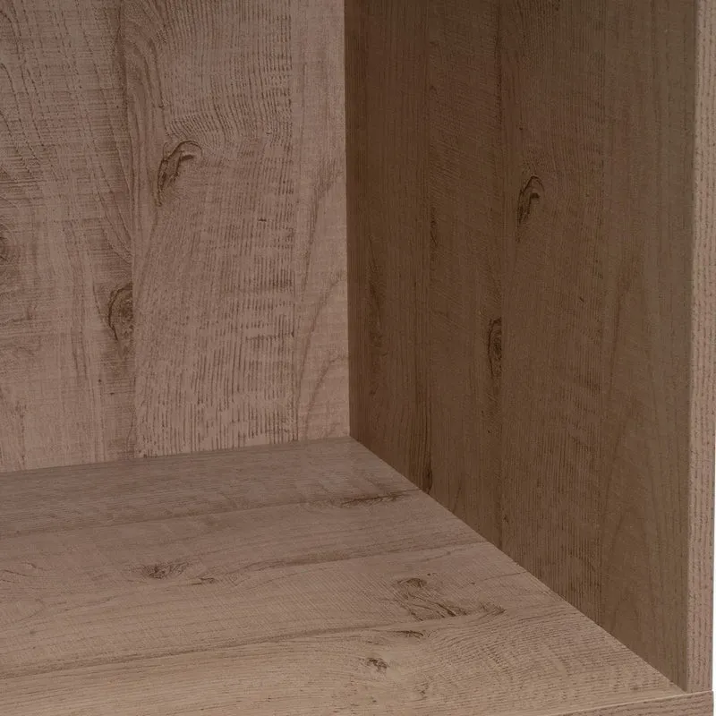 Armario modular de tablero natural con barra y pantalonero de 60x45x180 cm