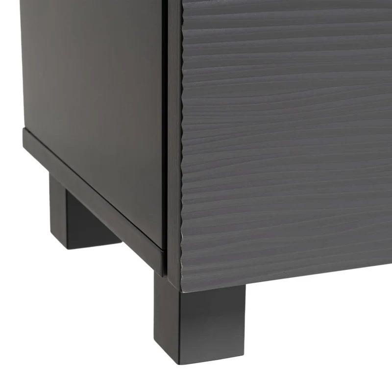 Mueble bajo lavabo de madera gris con 2 puertas de 60x30x60 cm