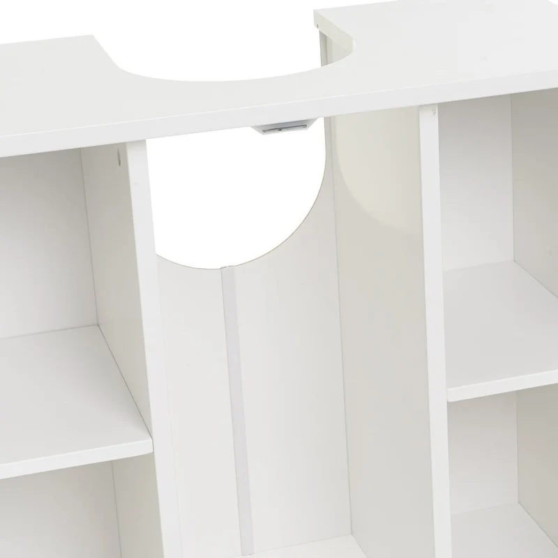 Mueble bajo lavabo blanco de madera con 2 puertas 60x30x60 cm para baño