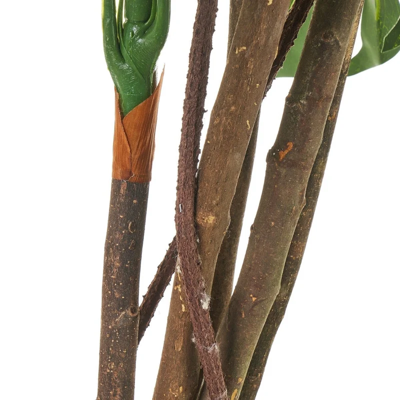 Planta artificial monstera verde en maceta de plástico. Altura de 170 cm
