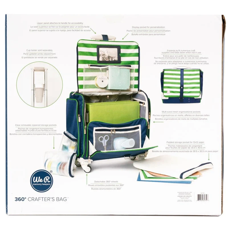 Maleta 360 Crafter's Rolling Bag Navy We R Makers