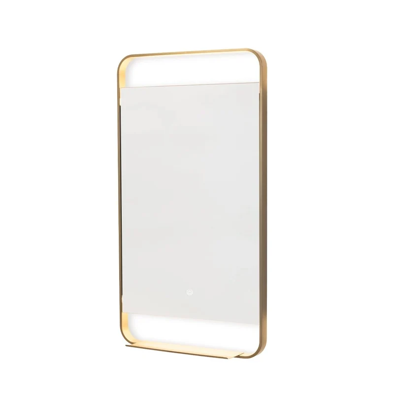 Espejo de baño con encimera acero inoxidable Nira