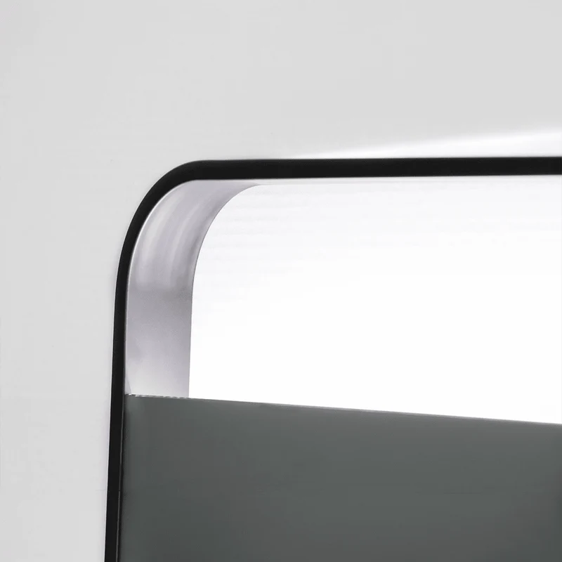 Espejo de baño con encimera acero inoxidable Nira