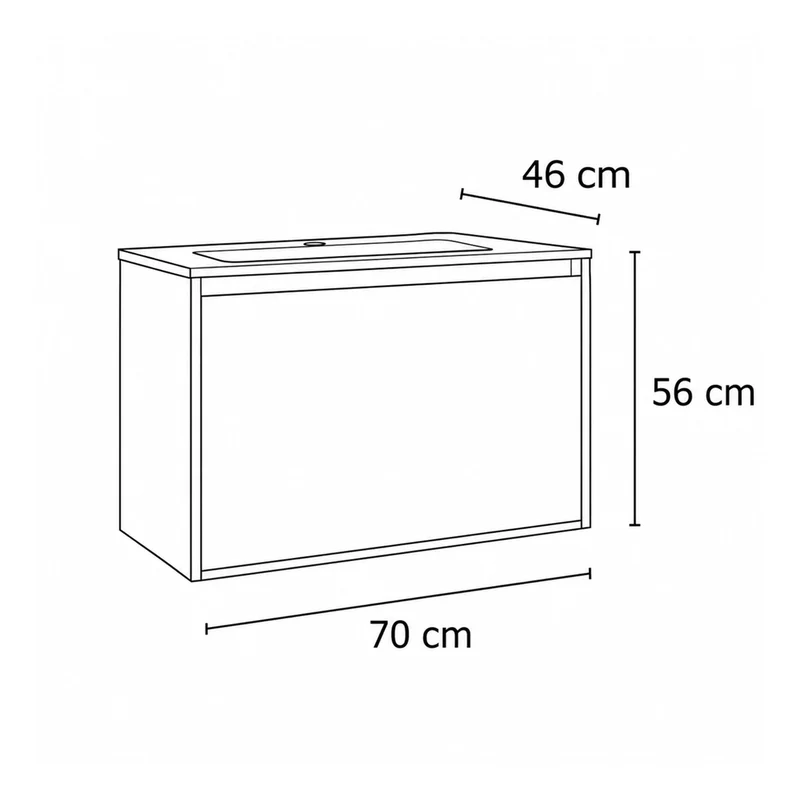 Mueble baño lavabo sobre encimera Atelier