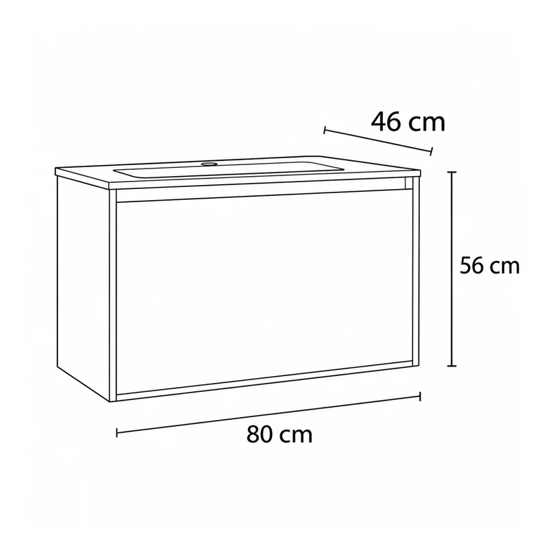 Mueble baño lavabo sobre encimera Atelier