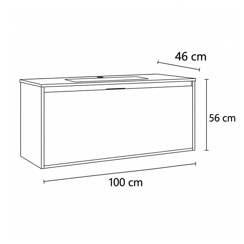 Mueble baño lavabo sobre encimera Atelier