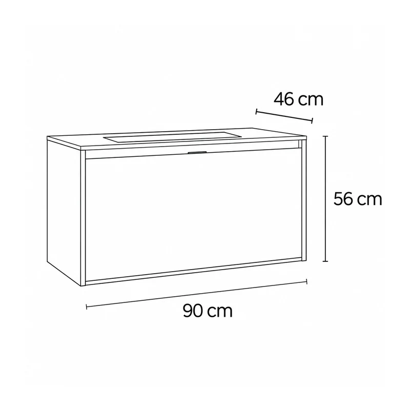 Mueble baño lavabo sobre encimera Atelier