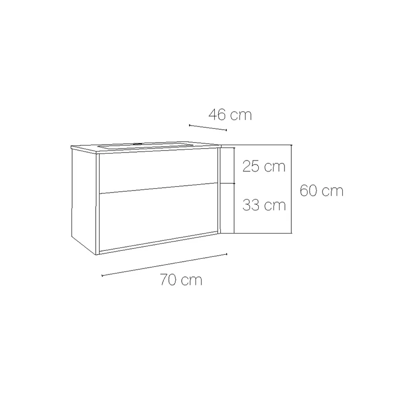 Mueble suspendido cuarto baño Albor