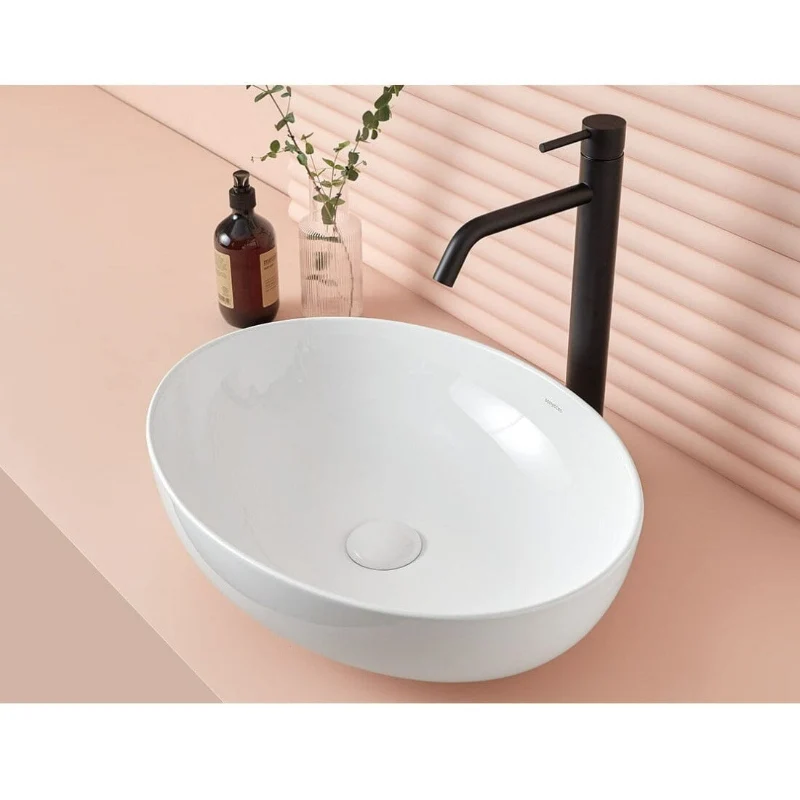 Lavabo sobre encimera ovalado de cerámica PARMA