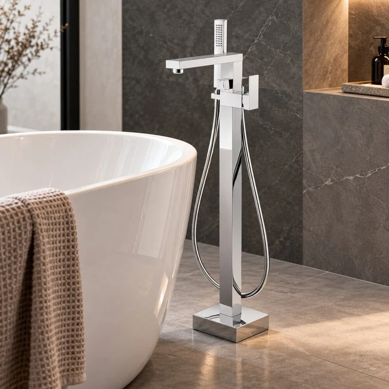 Grifo monomando sobre SUELO bañera/ducha MENTO para bañera exenta