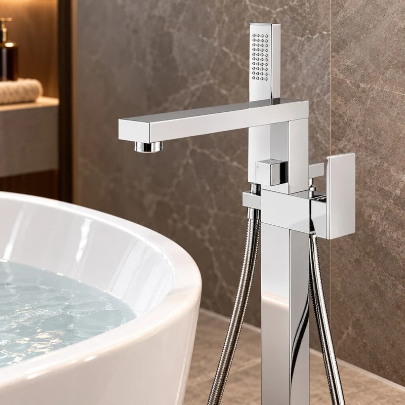 Grifo monomando sobre SUELO bañera/ducha MENTO para bañera exenta