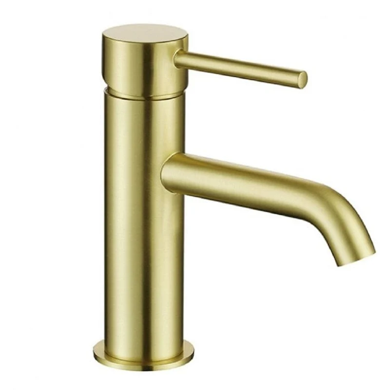 Grifo lavabo monomando PICO dorado con válvula de desagüe