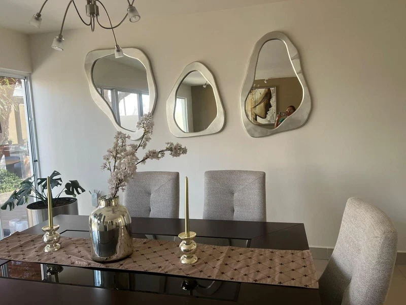 Espejo Set piedras plata