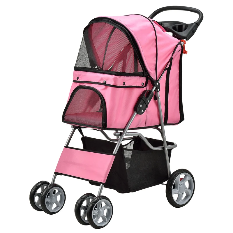 [pro.tec]® Carrito para mascotas - Pet Stroller - Hundebuggy - impermeable - para empujar - Roadster con cesta para guardar objetos - En diferentes colores