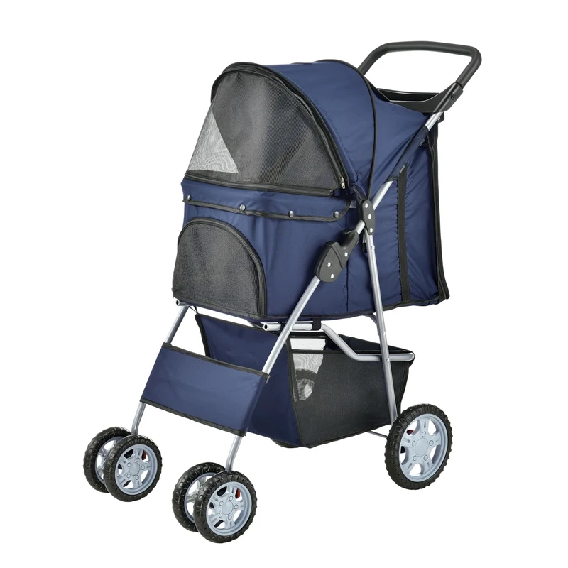 [pro.tec]® Carrito para mascotas - Pet Stroller - Hundebuggy - impermeable - para empujar - Roadster con cesta para guardar objetos - En diferentes colores