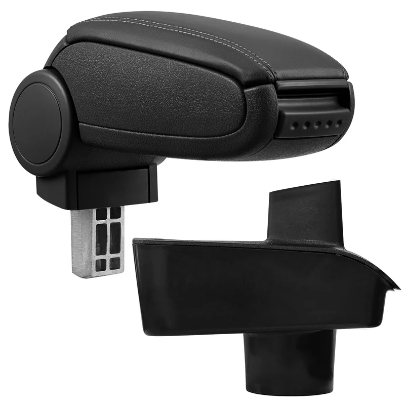 Reposabrazos central Ford Fiesta MK7 desde 2009 con compartimento de almacenamiento en varias versiones Negro pro.tec