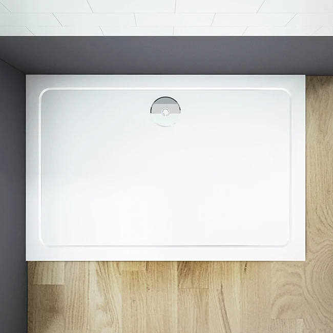 Plato de ducha 30mm cuadrado/rectangular piedra artificial revestimiento acrílico para mamaparas de baño