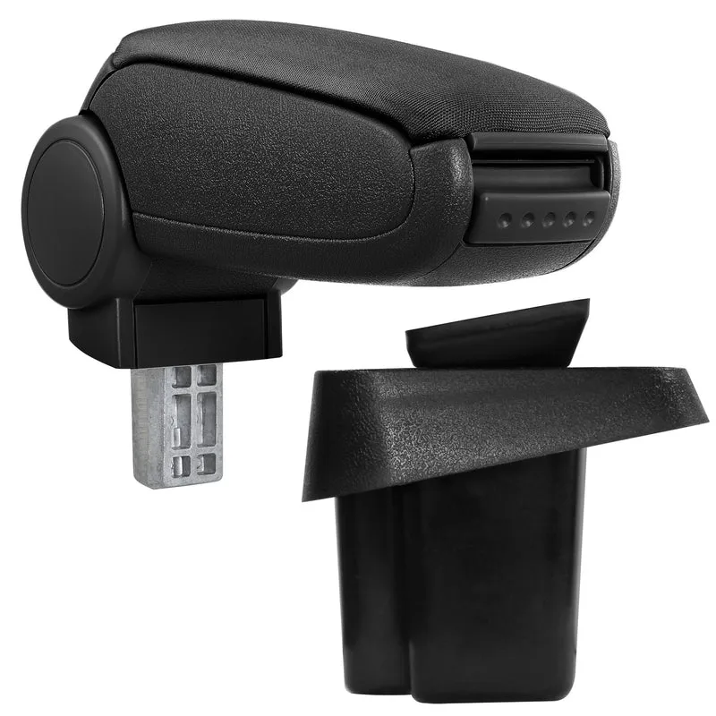 Reposabrazos central Suzuki SX4 y Fiat Sedici desde 2006 con compartimento de almacenamiento acolchado negro pro.tec