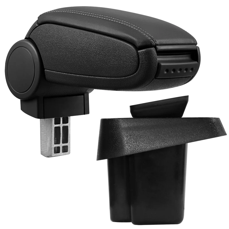 Reposabrazos central Suzuki SX4 y Fiat Sedici desde 2006 con compartimento de almacenamiento acolchado negro pro.tec