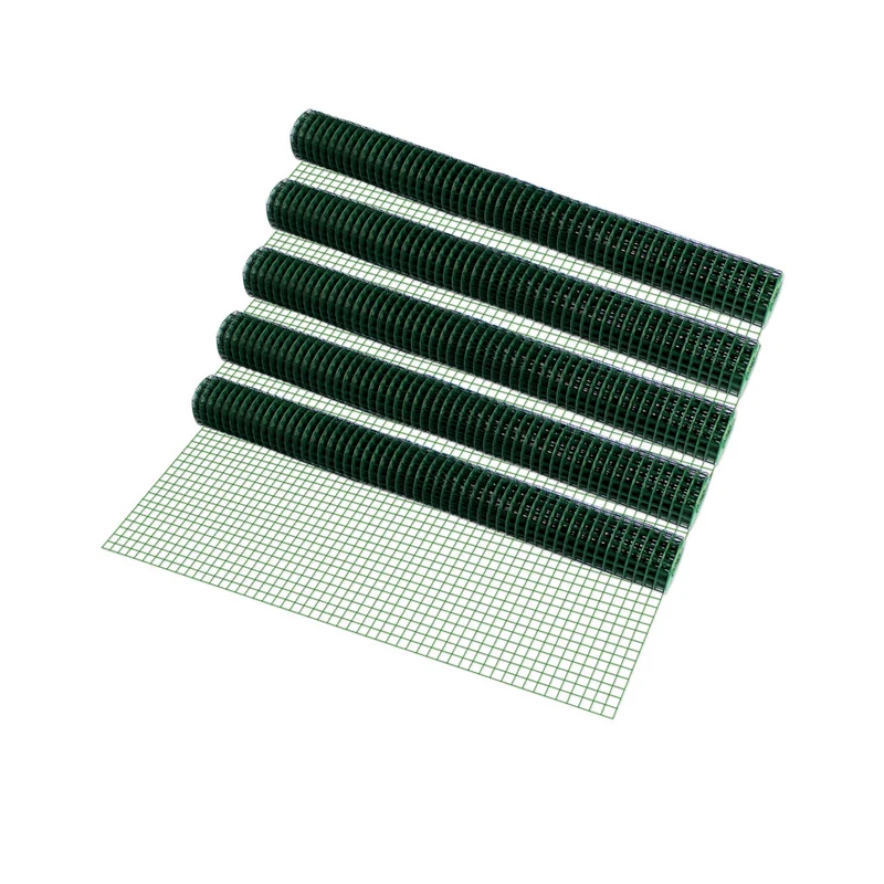 Malla de alambre (4 esquinas) (1m x 5m) (verde) Malla soldada Alambre para voladeras Malla de alambre para cercas [pro.tec]