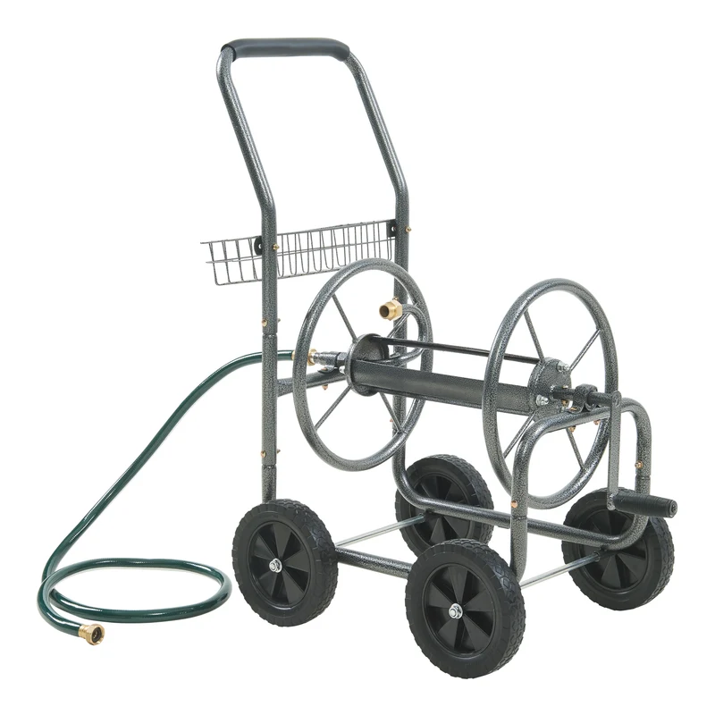 Carro para manguera Gelibolu para manguera de 3/4 pulgadas máx. 65 m Gris [pro.tec]