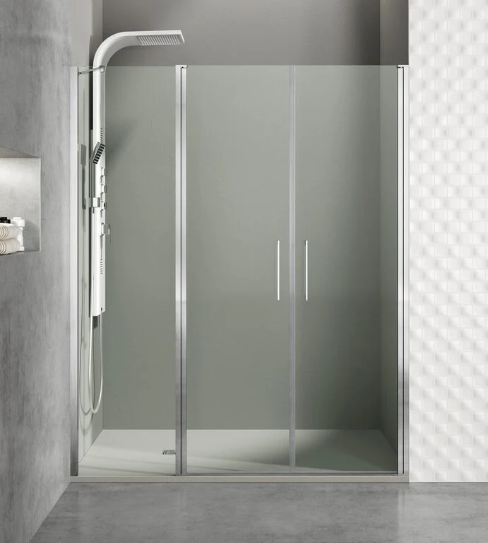 Mampara frontal fijo + 2 puertas abatibles OPEN