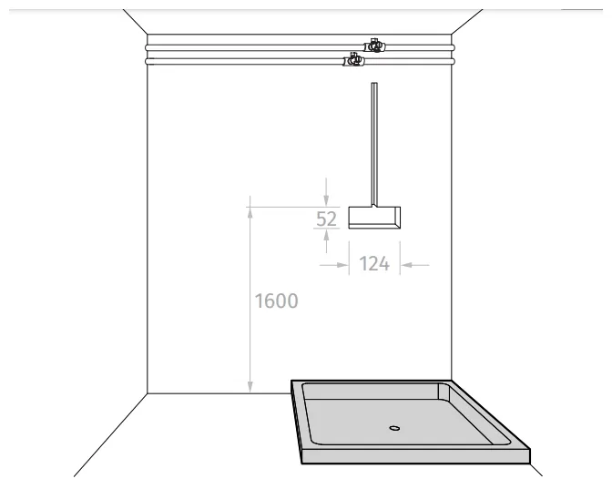 Kit de grifo para bañera con panel termostático y electrónico Shower Technology Blue Edition TRES
